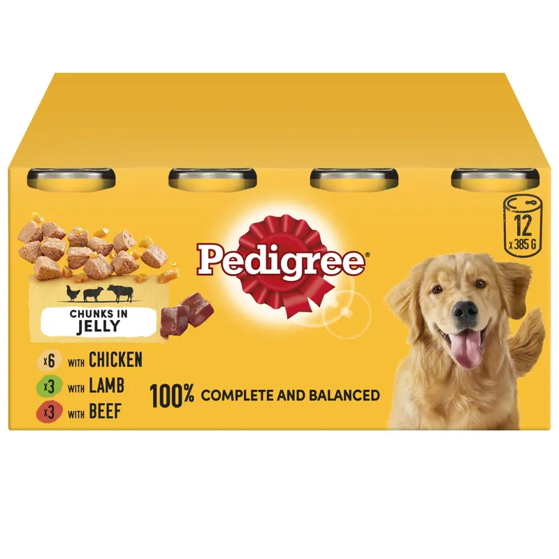Pedigree Cans Adult in Jelly 385g 12 Pack